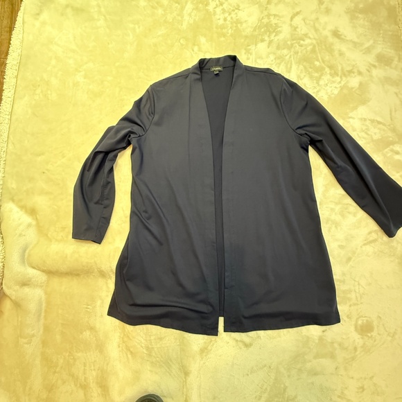 Talbots lightweight nylon and spandex open front cardigan - L - Picture 3 of 5